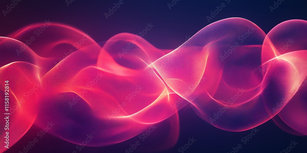 Poster abstract swirling waves of vibrant colors create a dynamic visual effect.