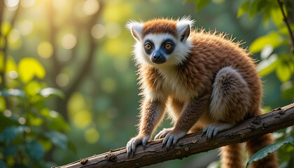 Fototapeta premium Lemur Catta on Branch