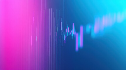 Abstract Digital Trend Graph with Bright Colors and Blurred Lines