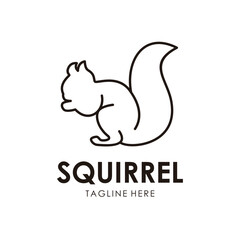 line squirrel illustration logo modern, Creative Squirrel Animal Logo vector 
