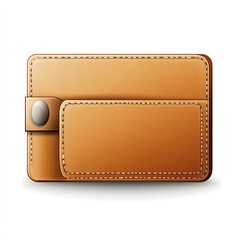 Minimalistic wallet icon design isolated on a clean white background, featuring a sleek and modern aesthetic.