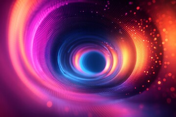 Obraz premium A vibrant, swirling tunnel of light and color, evoking a sense of motion and depth.
