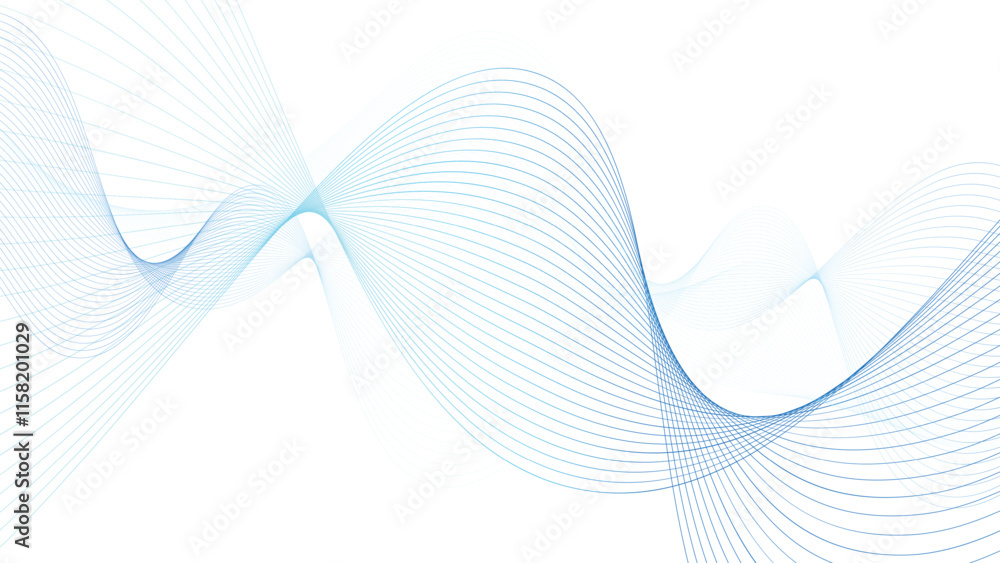 Poster abstract colorful wave line pattern element isolated on white background. design element for futuris