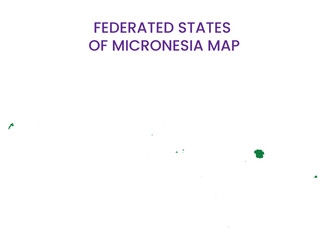 High detailed map of Federated States of Micronesia. Outline map of Federated States of Micronesia. Oceania