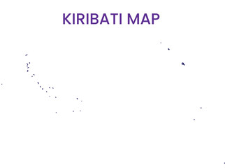 High detailed map of Kiribati. Outline map of Kiribati. Oceania