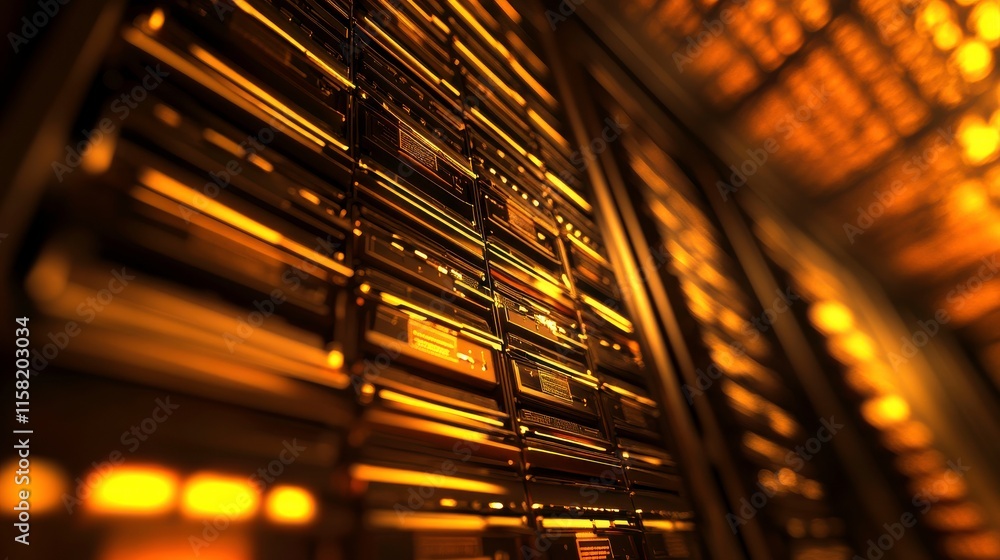 Aufkleber server room upgrade with soft light and animation effects