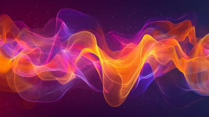 Obraz premium Abstract Energy Flow: A captivating image of vibrant, swirling, and luminous energy flows in shades of pink, orange, and blue, creating a mesmerizing abstract backdrop for your designs.