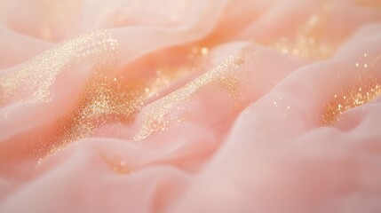 Fototapeta premium Golden Glittering Sand Texture with Sparkling Bokeh Effect