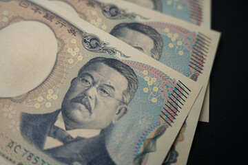並べられた千円紙幣