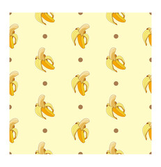 Banana and circle fabric pattern