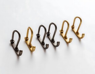 Elegant Metal Hooks in Gold and Black Finishes