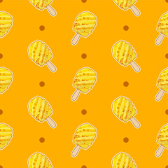 Pineapple and circle fabric pattern