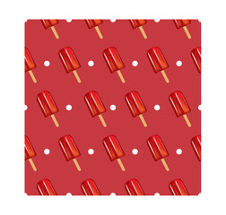 Fabric pattern: ice cream and circles