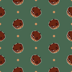 Cake and circle fabric pattern