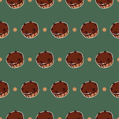 Cake and circle fabric pattern