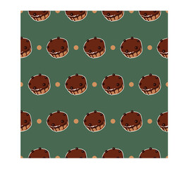 Cake and circle fabric pattern
