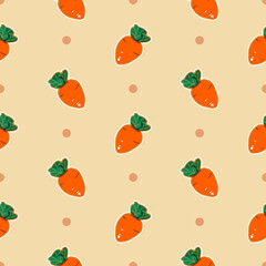 Carrot and circle fabric pattern