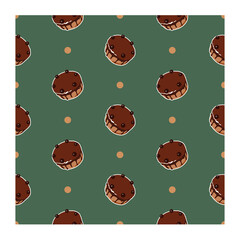 Cake and circle fabric pattern