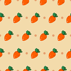 Carrot and circle fabric pattern