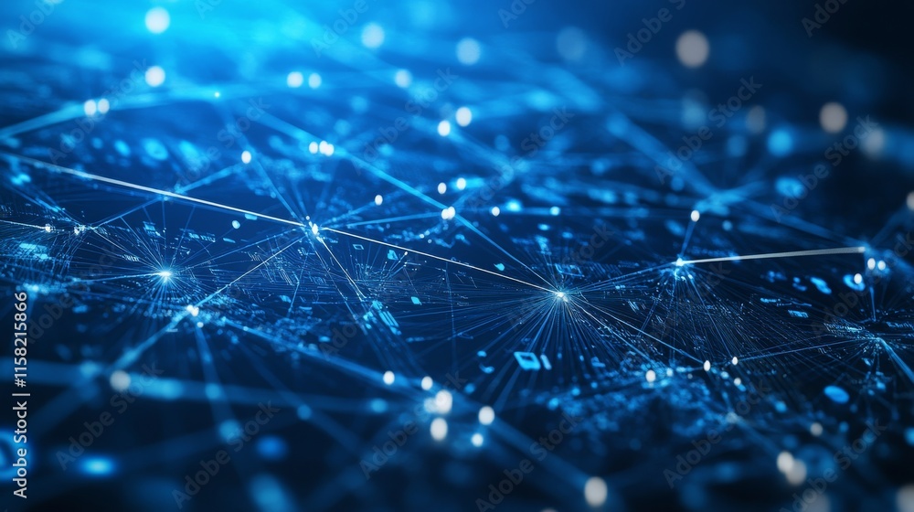 Poster abstract connections in a digital network.