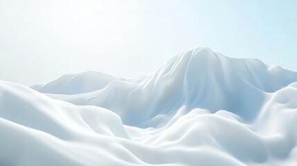 Obraz premium Bright snowy mountains under a blue sky.