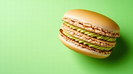 Single product on a Grenoble green background with soft shadows, centered with ample copy space for text, professional advertising photography, balanced composition,