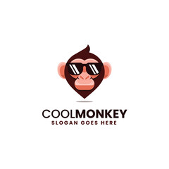 Cool Monkey Gradient Colorful Logo