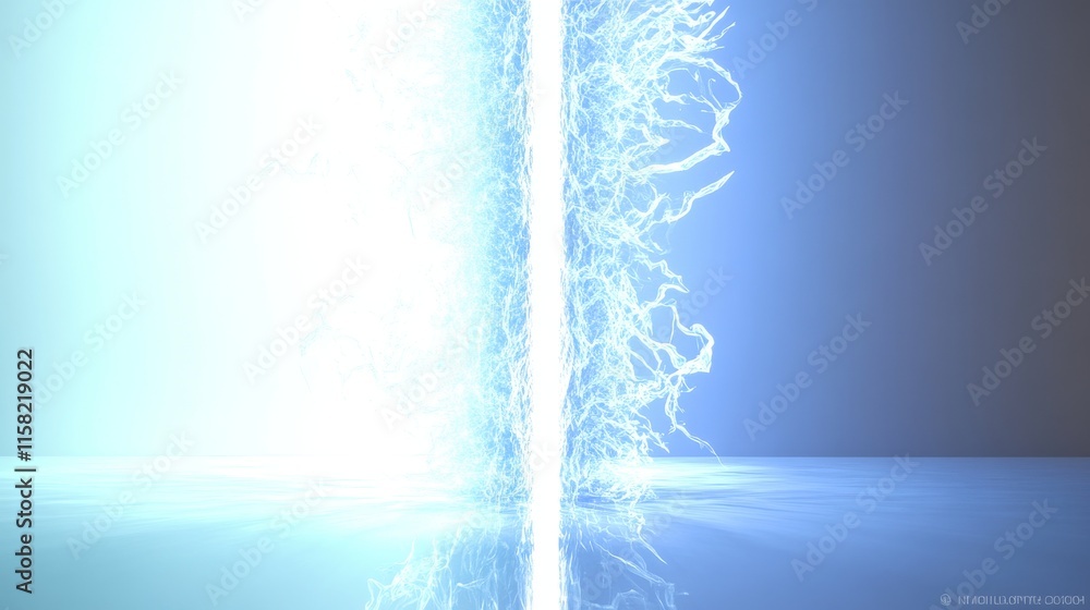 Poster dynamic abstract energy flow visual effect.