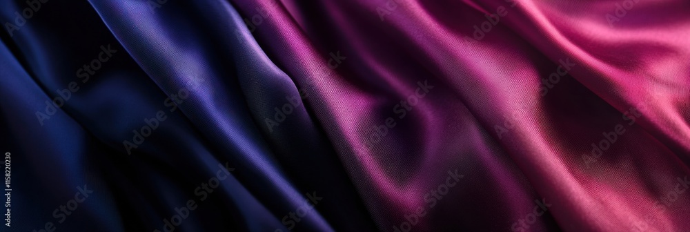 Leinwandbilder luxurious silk fabric displayed with elegant waves, suitable for mock up and text placement in creat