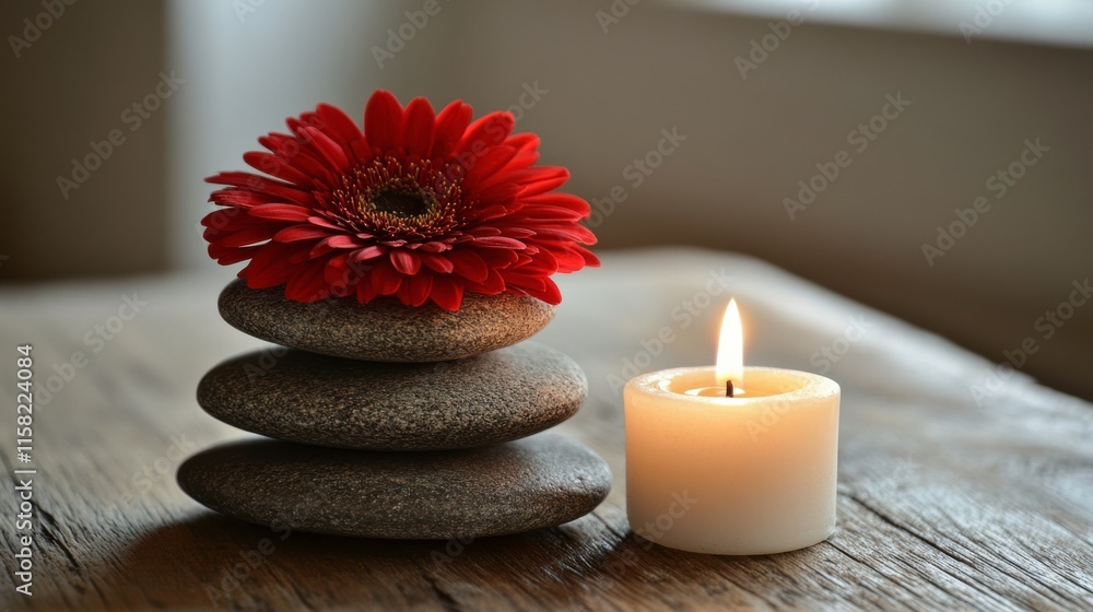 Poster vibrant self care setup with soft light and simple background