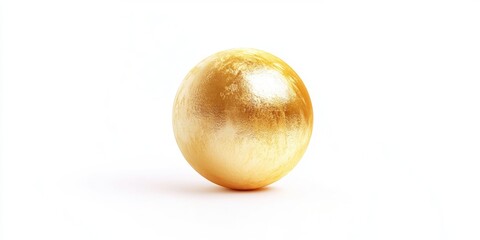 Golden egg on white surface