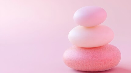 Soft pastel stones stacked elegantly together.