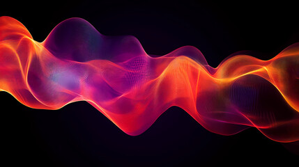 Abstract Energy Flow: A vibrant abstract composition featuring swirling, luminous lines of red, orange, and purple against a dark background. This captivating image evokes a sense of movement, energy.