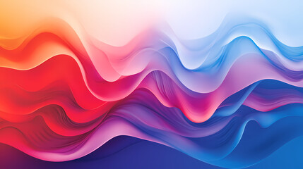 Obraz premium Crimson & Azure Flow: Abstract Waves of Color 