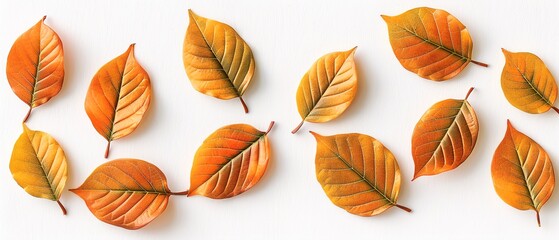 Obraz premium round autumnal leaves frame isolated 