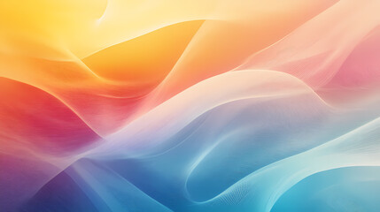 Obraz premium Abstract Colorful Fabric Swirls: A captivating blend of pastel hues, creating a dreamy abstract background with soft, flowing lines.
