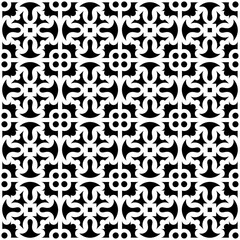 Seamless abstract geometric pattern in black and white, creating an elegant and modern impression. Suitable for backgrounds, wallpapers, textiles, fabrics, etc.
