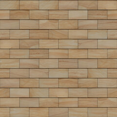 Stone texture - seamless yellow sandstone wall cladding stretcher pattern