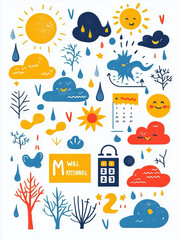 set of weather icons