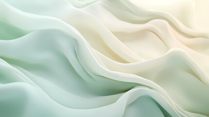 Obraz premium Serene Silk Drape: Mint and Cream Gradient Texture 