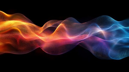 Obraz premium Abstract Colorful Waveform Digital Art Design