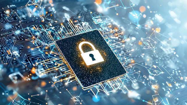 secure payment badge with lock symbol represents digital safety and encryption. This conveys trust and security in online transactions