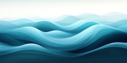 Abstract representation of flowing waves in varying shades of blue, evoking calmness.