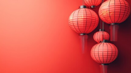 Obraz premium Celebrating chinese new year with joyful lunar new year wishes illustrations in a festive background