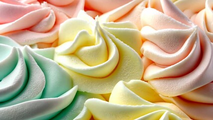 Colorful swirl meringues arranged beautifully on a platter for dessert lovers at a gathering - Powered by Adobe