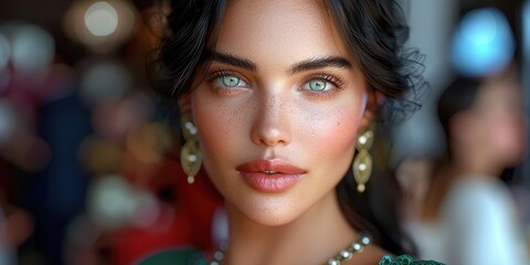 portrait of a woman in nightclub