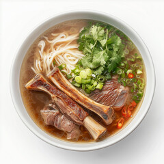Large Kalbi (beef short rib) bones Pho Noodle