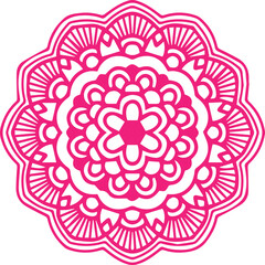 Beautiful flower art and mandala vector design