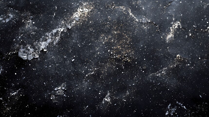 Obraz premium Cosmic Dust and Nebula: A mesmerizing close-up shot of a dark, textured surface resembling a cosmic nebula, filled with glittering dust and subtle light variations. Ideal for abstract backgrounds.