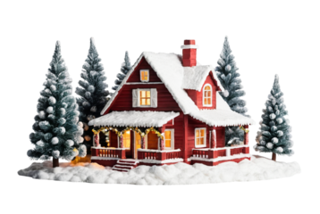 Winter house Christmas Png